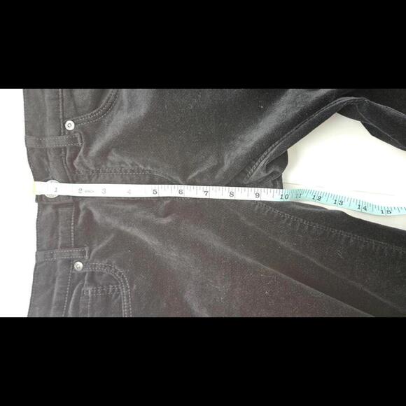Ann Taylor LOFT Black Slim Fit Velvet Velour Pants Size 2/26 - Picture 7 of 7